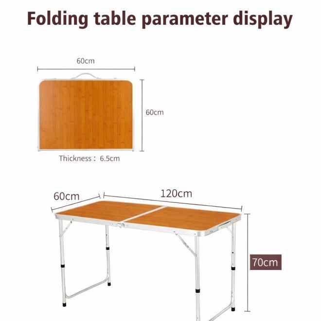 Premium Care Folding Table Aluminum 120*60 cm