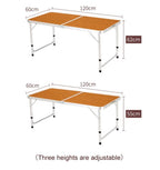 Premium Care Folding Table Aluminum 120*60 cm