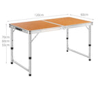 Premium Care Folding Table Aluminum 120*60 cm