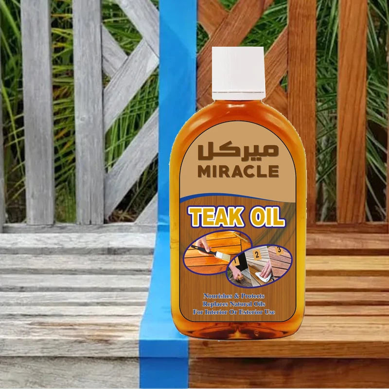 miracle Teak Oil Wood polish, Wood Restorer, Wood Protection, Parquet Polish 250 ML