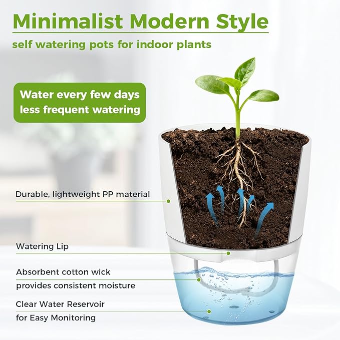 Slef watering plant pot Diameter 15.3cm